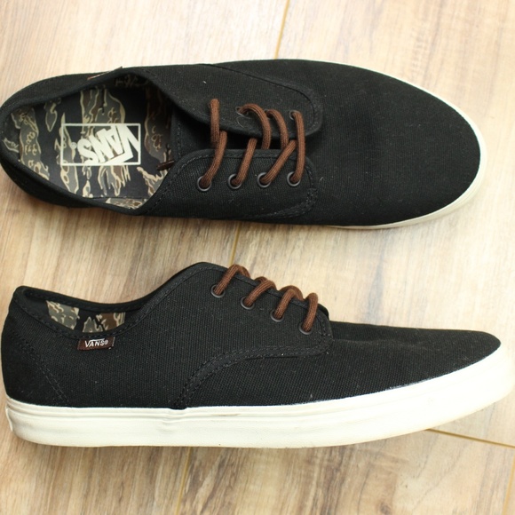 black vans with brown